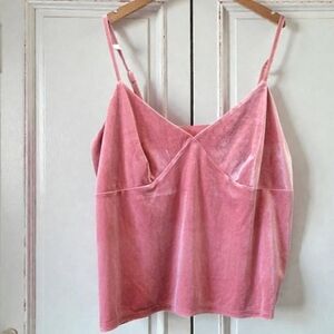 Wild Fable Pink Velvet Camisole Top  Babydoll Coquette Feminine Sz XXL